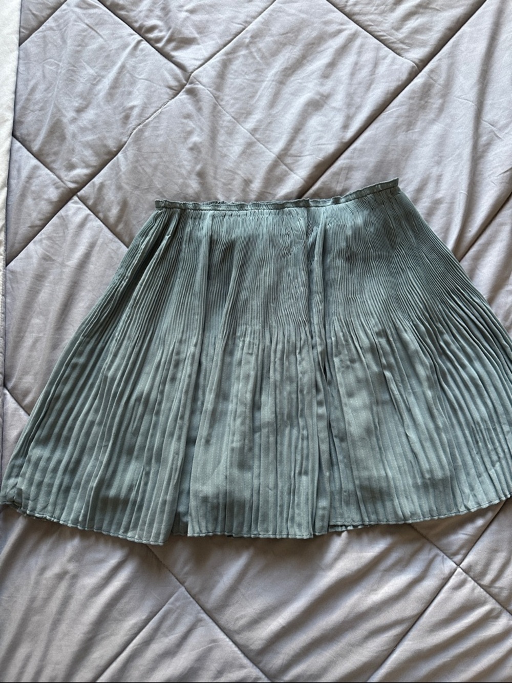 Pleated Sage Green Women's Skirt